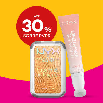 Iluminadores com selo de desconto at&eacute; 30% sobre pre&ccedil;o de venda ao p&uacute;blico recomendado.