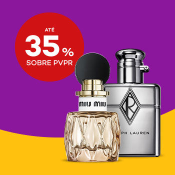 Produtos de maquilhagem de luxo  com desconto at&eacute; 35% sobre Pre&ccedil;o de Venda ao P&uacute;blico Recomendado.