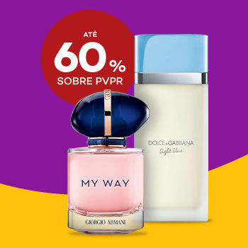 Perfumes de Senhora com selo de desconto at&eacute; 60% sobre pre&ccedil;o de venda ao p&uacute;blico recomendado.
