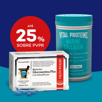 Produtos para Articula&ccedil;&otilde;es com selo de desconto at&eacute; 25% sobre pre&ccedil;o de venda ao p&uacute;blico recomendado.