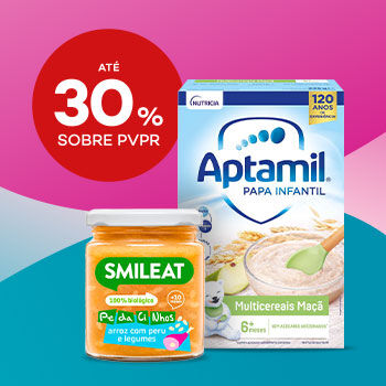 Alimenta&ccedil;&atilde;o Infantil com selo at&eacute; 30% sobre pre&ccedil;o de venda ao publico recomendado