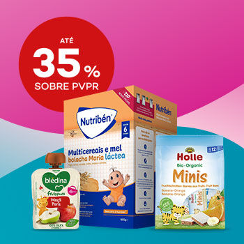 Alimenta&ccedil;&atilde;o Infantil com selo at&eacute; 35% sobre pre&ccedil;o de venda ao publico recomendado