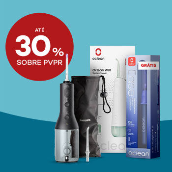 Irrigadores Dentais com selo de desconto at&eacute; 30% sobre pre&ccedil;o de venda ao p&uacute;blico recomendado.